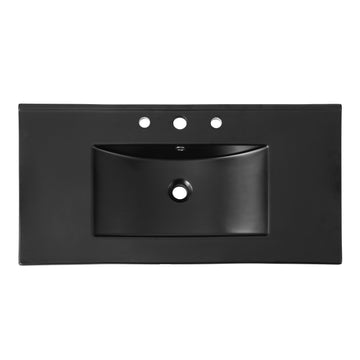 Ancillary 3-Hole 20 in. W x 18.25 in. D Classic Contemporary Rectangular Ceramic Single Sink Basin Vanity Top